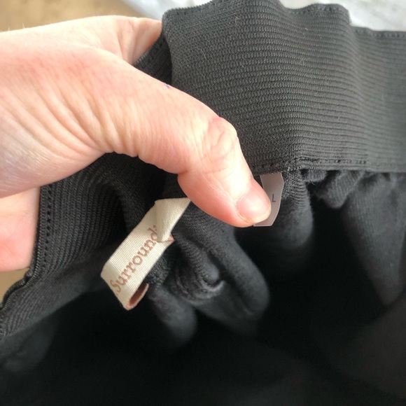 Soft Surroundings black wide leg lounge stretchy waistband wfh beach pants - Picture 2 of 3